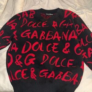 Dolce & Gabbana Men's Sweater in Black and Red